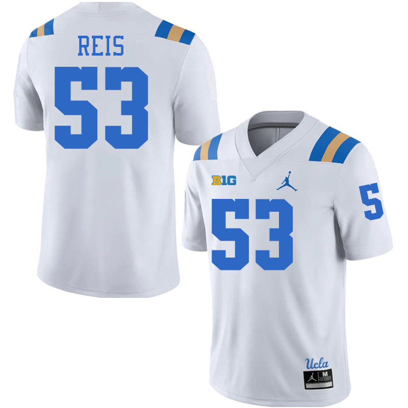 Men #53 Jacob Reis UCLA Bruins College Football Jerseys Stitched-White